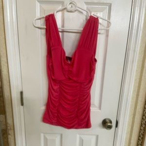 Red touched tank top
